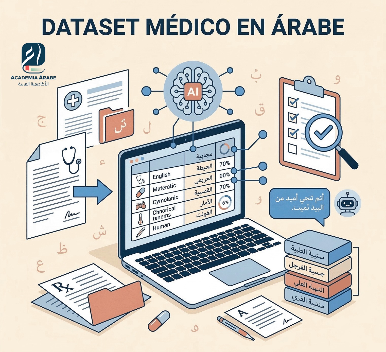 dataset médico en árabe útil para IA